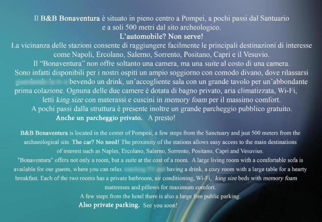 B&B Bonaventura Pompei Exterior photo